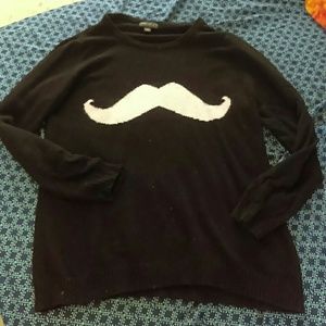 Forever 21 mustache sweater